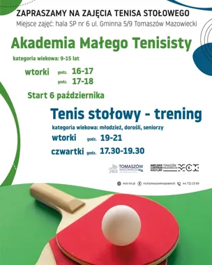 W Tomaszowie ruszają treningi przy stole dla młodszych i starszych