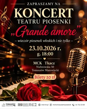 W Tomaszowie zabrzmi włoska miłość - koncert „Grande Amore”.