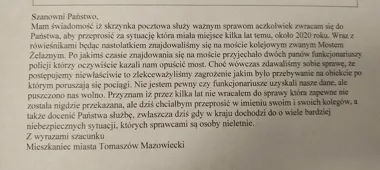 Po latach napisał do tomaszowskich policjantów. Chciał przeprosić