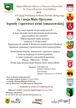 Dzieci i młodzież tropią legendy ziemi tomaszowskiej. Rusza konkurs